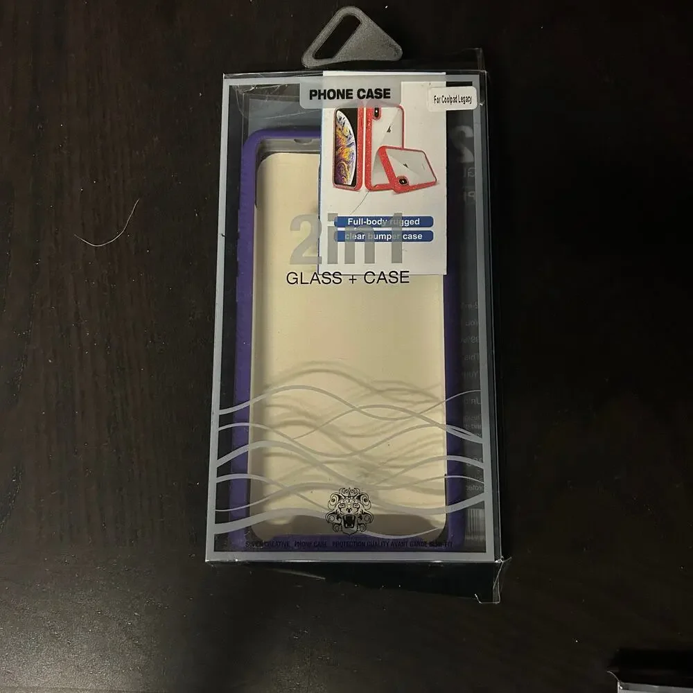 New Coolpad Legacy Purple Glass & Phone Case 2-In-1